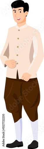 groom cartoon Asian character modern style avatar