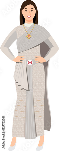 bride cartoon Asian character modern style avatar