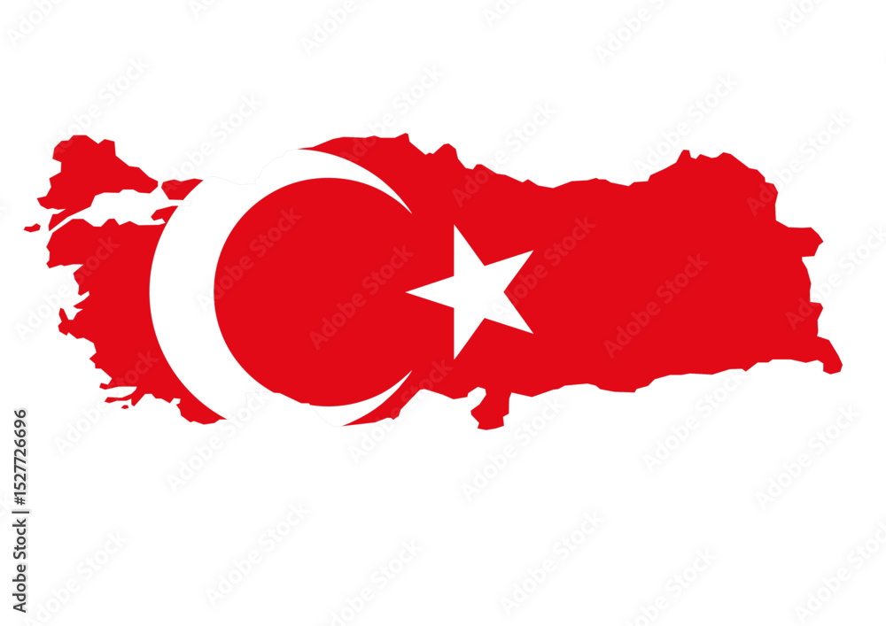Poster map of turkey with flag – Wall Art | UkPosters