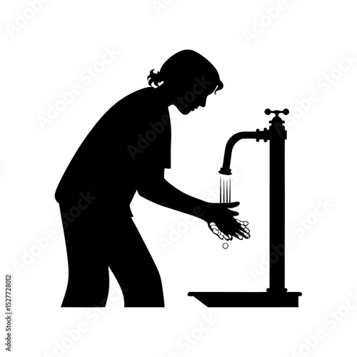 Silhouette illustration of a person playing a saxophone