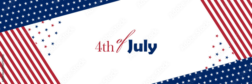 Fototapeta premium fourth of july usa banner background