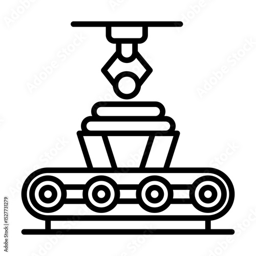 Food Processing Industrial Food Production Single icon