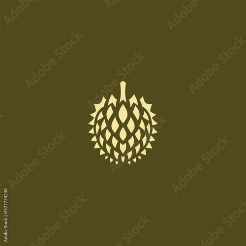 Durian logo in bold and modern graphic illustration style.