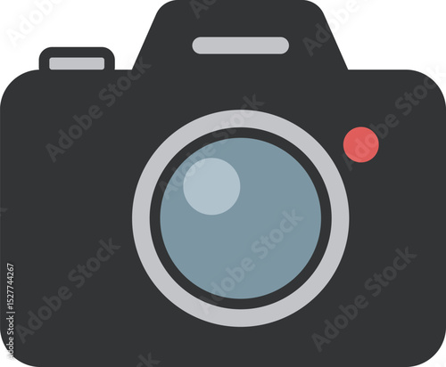 一眼レフカメラのアイコンイラスト