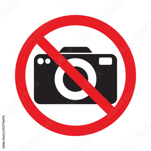 No photography sign symbol icon.