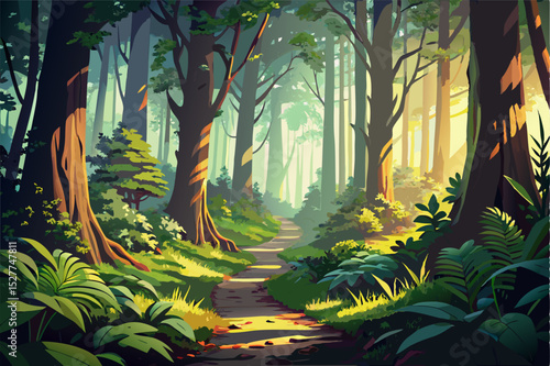 tropical forest in the jungle