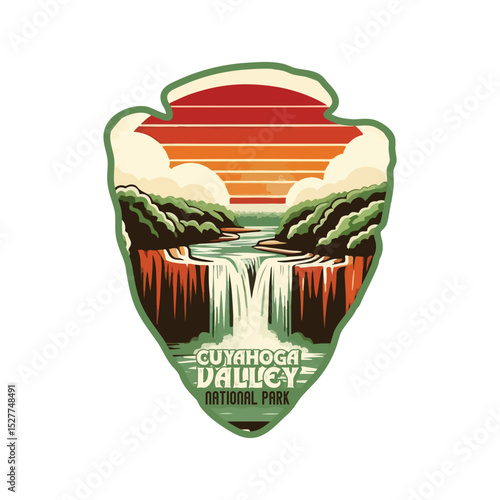 Vintage Cuyahoga Valley USA National park, Retro National park, United States of America National Park, national park service, Cuyahoga Valley national park