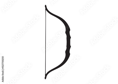archer bow logo silhouette vector, bow and arrow logo icon silhouette, bow and arrow silhouette logo vector, bow and arrow silhouette vector logo on white background