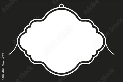 Here's a retro Christmas card illustration set featuring festive snowflakes, a Christmas tree, and ornaments within decorative frame designs