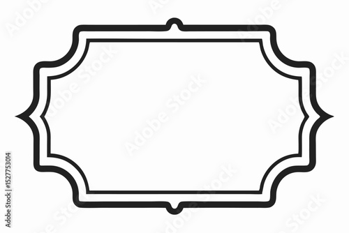 A vintage wooden frame with a blank sign provides empty space for your message, a perfect vector illustration for decoration or advertising