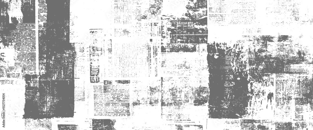 Fototapeta premium Vector newspaper or magazine clippings