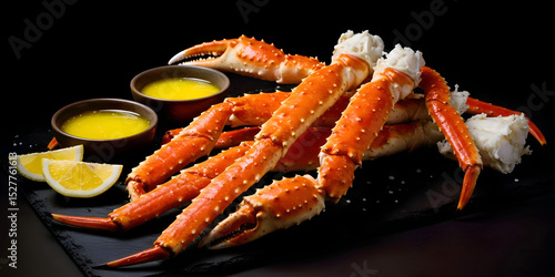 Delicious King Crab Legs A Culinary Delight with Lemon Butter Sauce