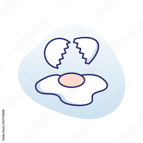 Fried Egg Vector icon