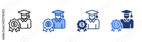 Award icon sheet multiple style collection