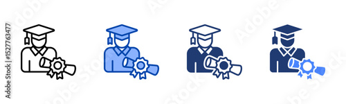 Graduation icon sheet multiple style collection