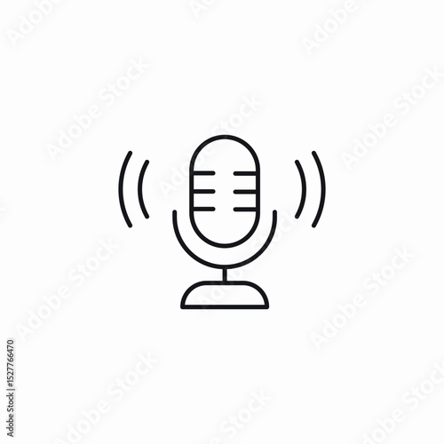 active microphone icon sign vector