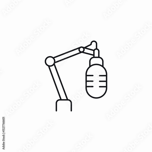 bendable microphone icon sign vector