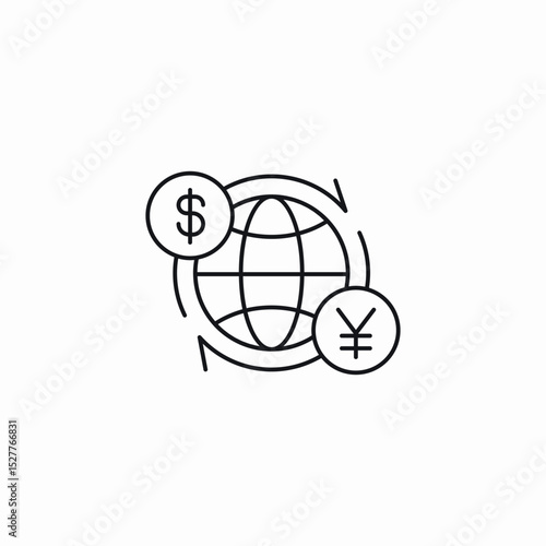 currency exchange icon sign vector