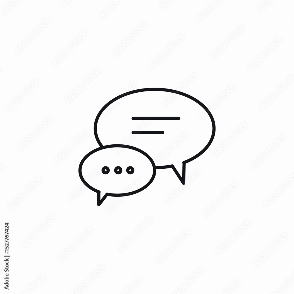 Fototapeta premium group discussion icon sign vector