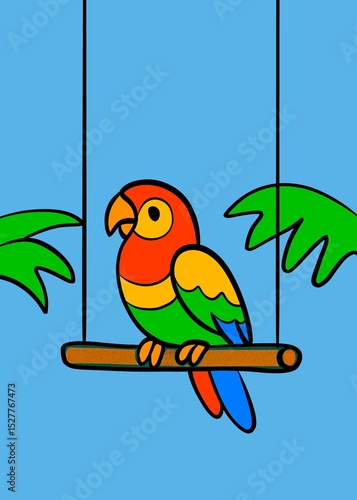 Parrot on a branch