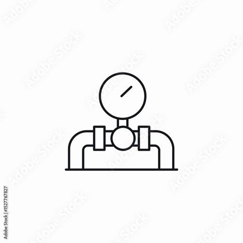 liquid tube pressure icon sign vector