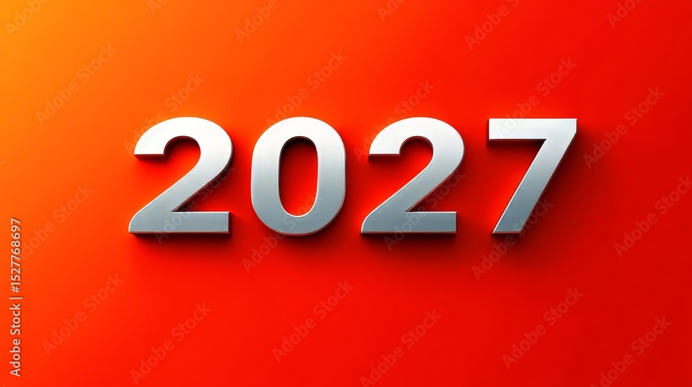 Stunning 2027 Numerical Presentation on Vibrant Red Backdrop for Annual Forecasts and Reports Stunning 2027 Numerical Presentation on Vibrant Red Backdrop for Annual Forecasts and Reports
