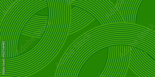 farm green banner, organic abstract background with fields. wavy green lines, natural organic products. ecology background. striped farmer green Pattern