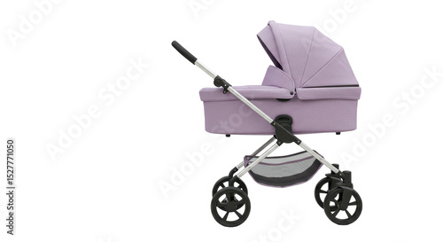Фотография Isolated Purple Baby Stroller