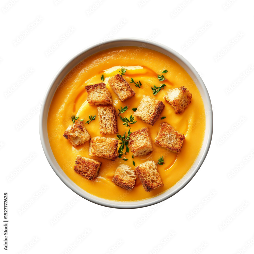 Creamy Butternut Squash Soup with Toasted Croutons Creamy Butternut Squash Soup with Toasted Croutons