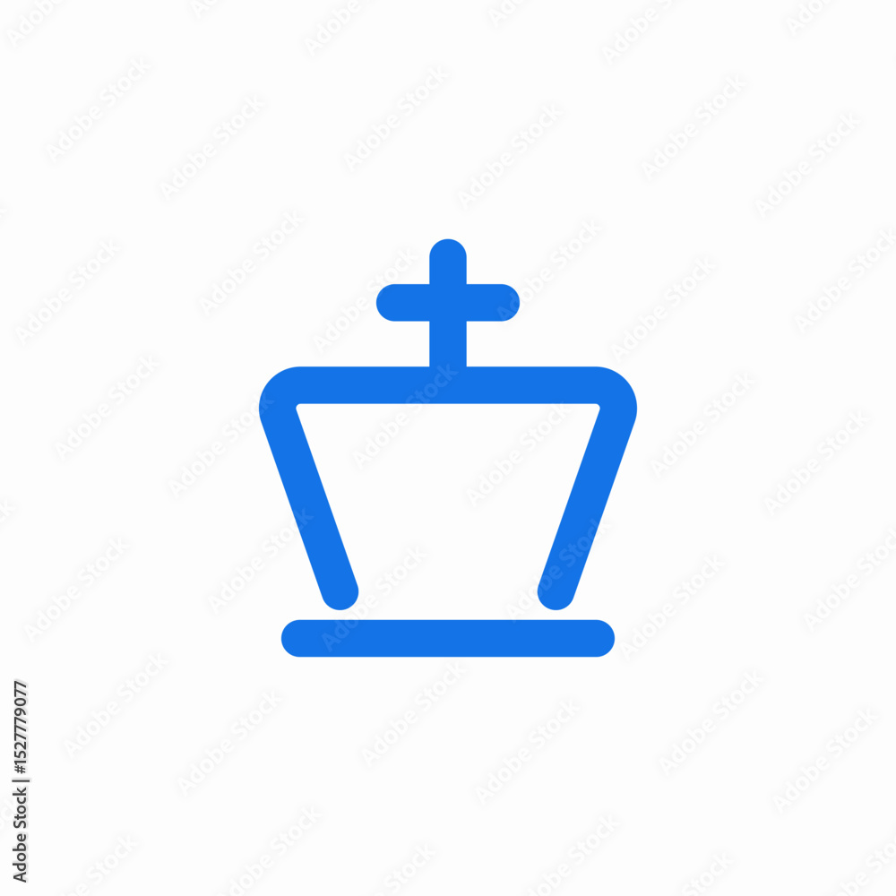 Obraz premium king chess icon sign vector