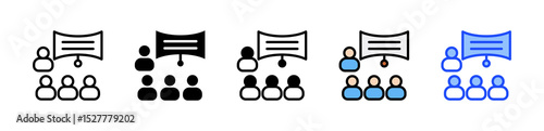 Seminar Icon Collection Featuring Multiple Styles
