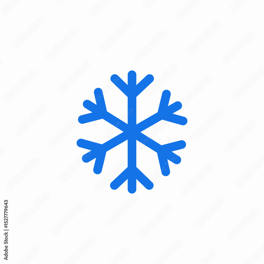 shaped snowflake icon sign vector shaped snowflake icon sign vector