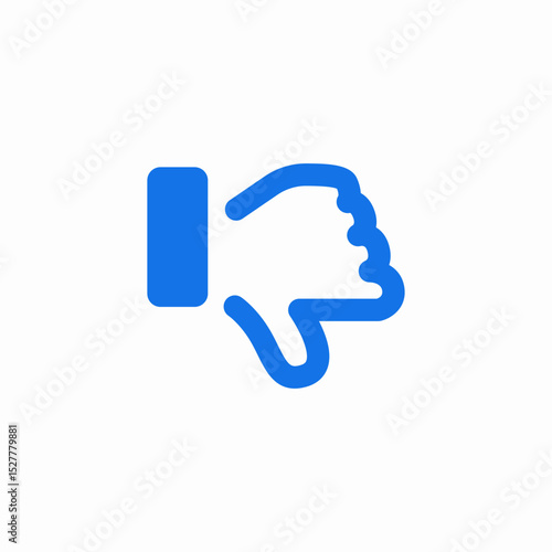 thumbs down impression icon sign vector