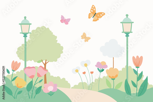 spring flowers and tulips