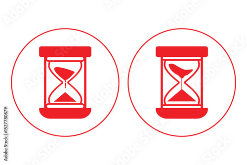 Hourglass vector icon representing time management and productivity concepts on white background. Modern and editable sand clock icon. Simple icon vector illustration.