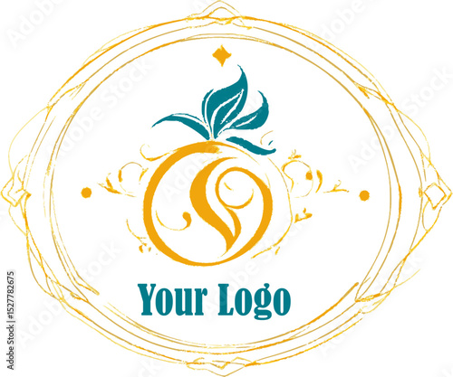 Logo abstracto tipo floral 12 colores