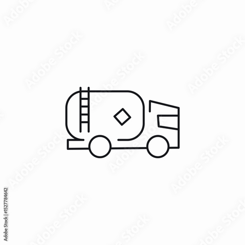 petrol truck icon sign vector