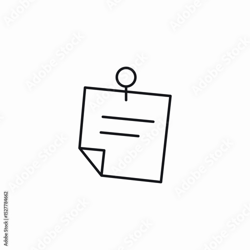 pinned notes icon sign vector