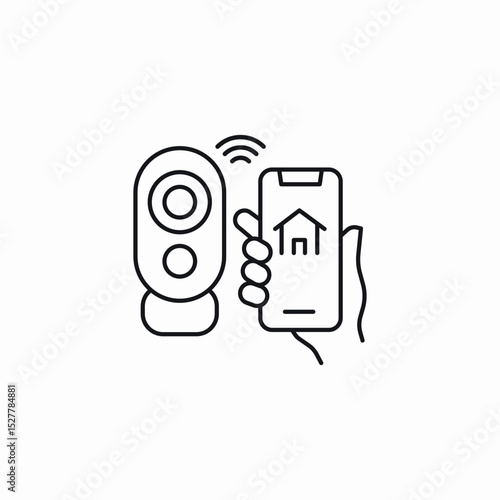 remote mobile monitor icon sign vector