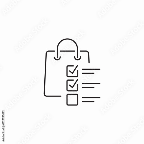 shopping list icon sign vector