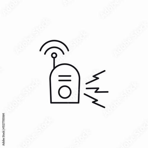 small walkie talkie icon sign vector