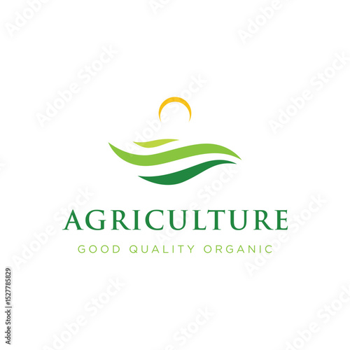 Good quality organic farm or ranch abstract logo template design.