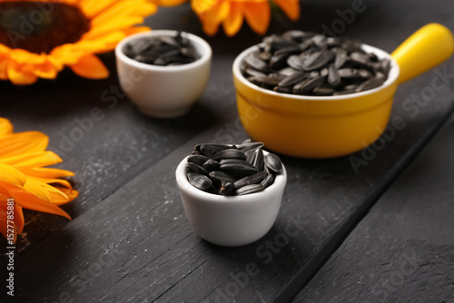 Healthy sunflower seeds in ...