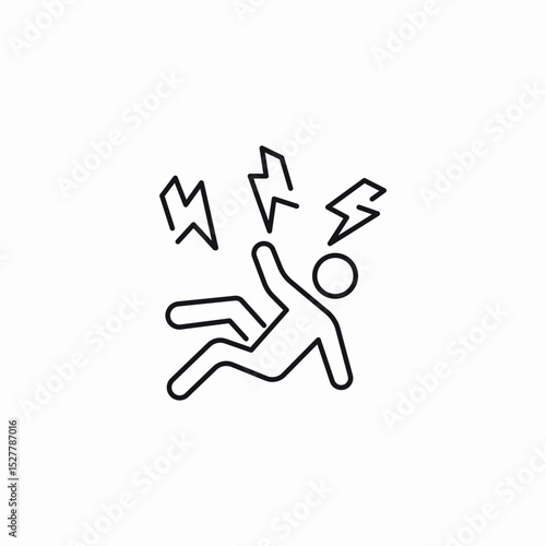 accidental slip icon sign vector