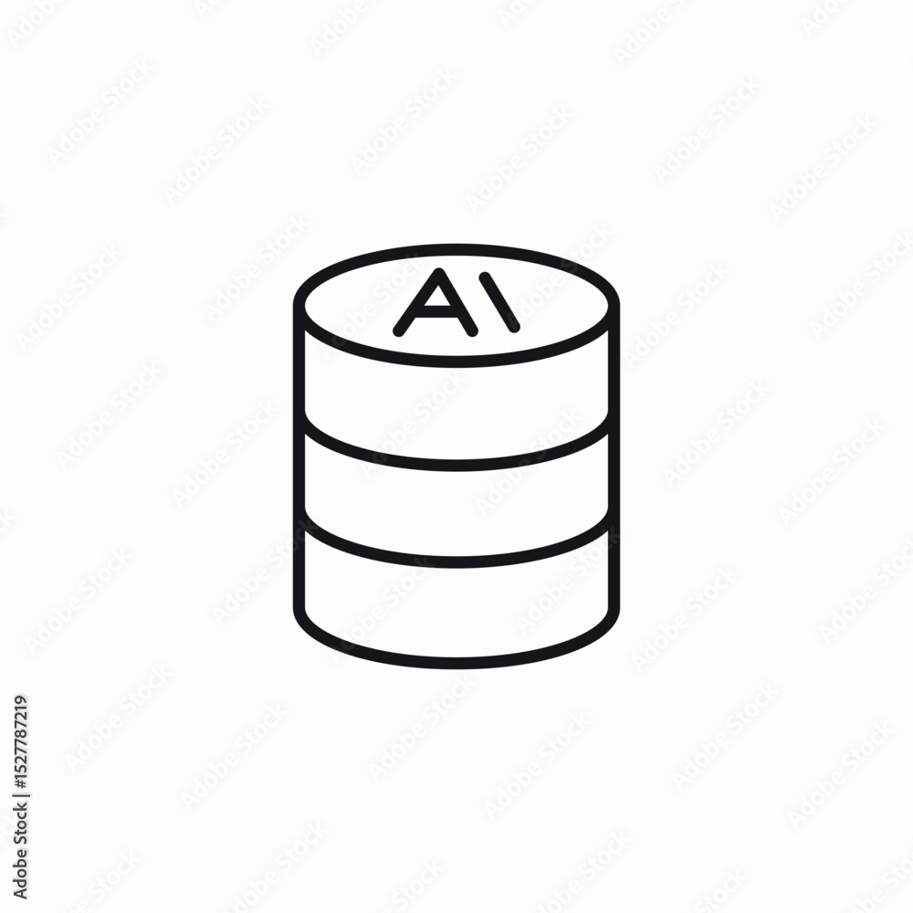 ai database icon sign vector ai database icon sign vector