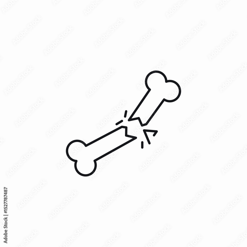 bone breaking icon sign vector bone breaking icon sign vector