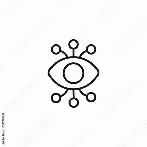 bionic eye icon sign vector