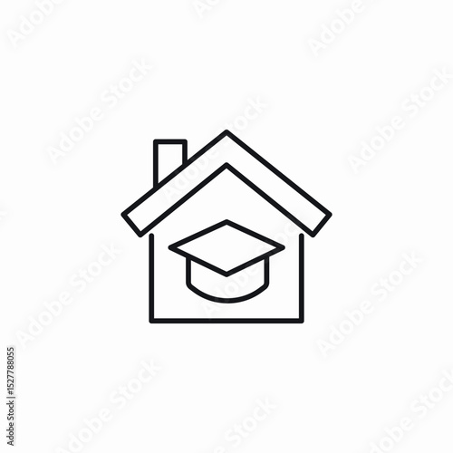 college student housing icon sign vector