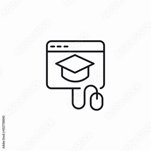 college platform web browsing icon sign vector
