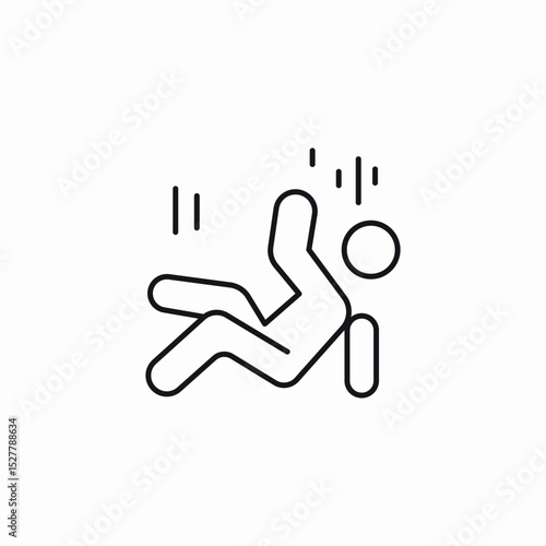high height fall icon sign vector